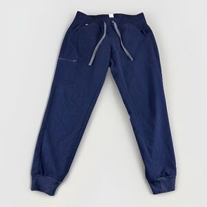 Figs Pants Womens M Blue Jogger Technical Collection Stretch Drawstring Casual